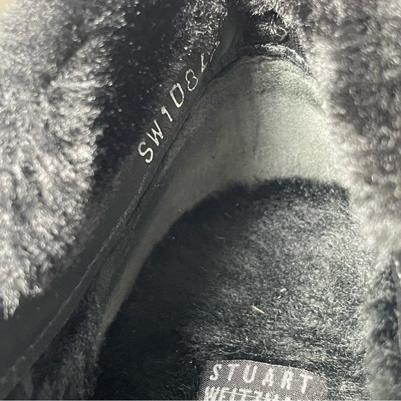 Stuart Weitzman Furgoodness Velcro Sneaker Black Suede Ankle Bootie Shoe Size 9 - Picture 5 of 7